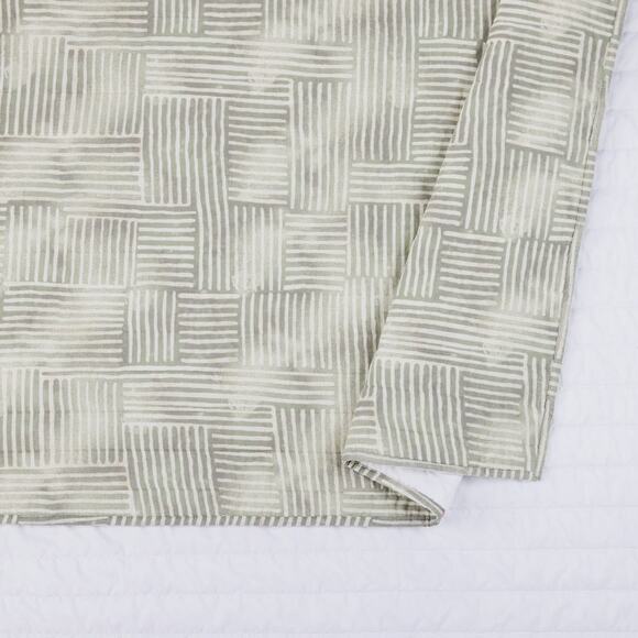 Ayesha Curry Stripe Square 3-Piece Quilt Set, Full/Queen, Green New - Picture 6 of 10